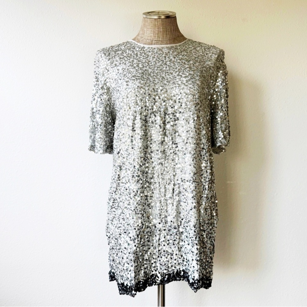 Jen's Pirate Booty Silver Sequin Mini Dress